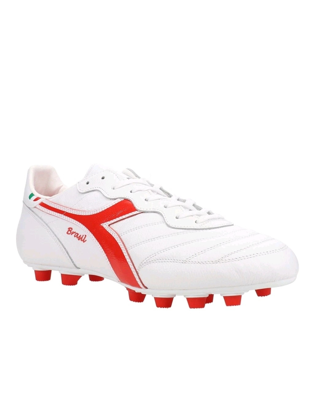 Diadora Brazil OG Men's White and Red Soccer Cleats Size 11.5 US